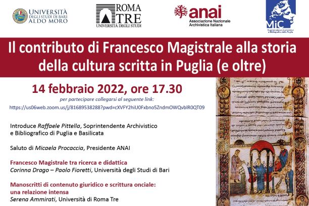 Il contributo di Francesco Magistrale alla storia della cultura scritta in Puglia (e oltre)